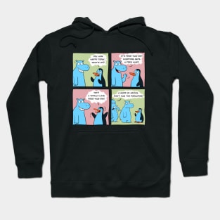 "Free Hug Day" for Zoo Pals of the Ugly Zoo Comic Strip Hoodie